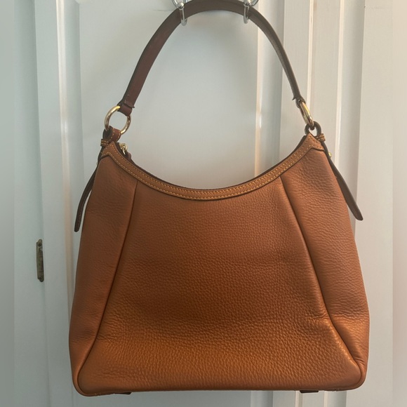 DOONEY & BOURKE 🦆 Vintage Samba Leather Tan Hobo Bag with 🔒 - Picture 6 of 9